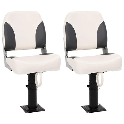 Foldable Boat Seat 2 Set Low Backrest