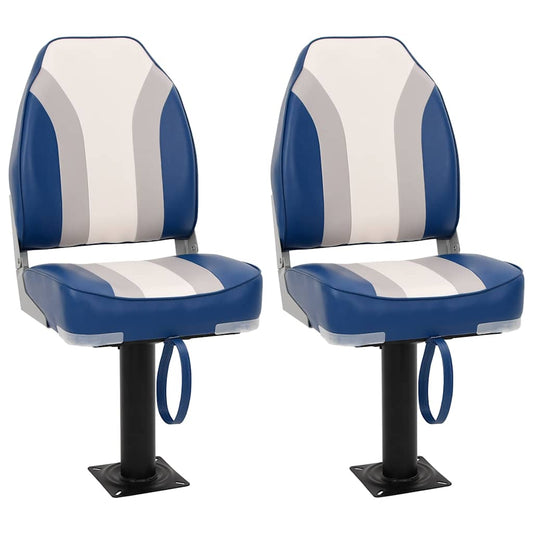 Foldable Boat Chairs 2 pcs High Backrest
