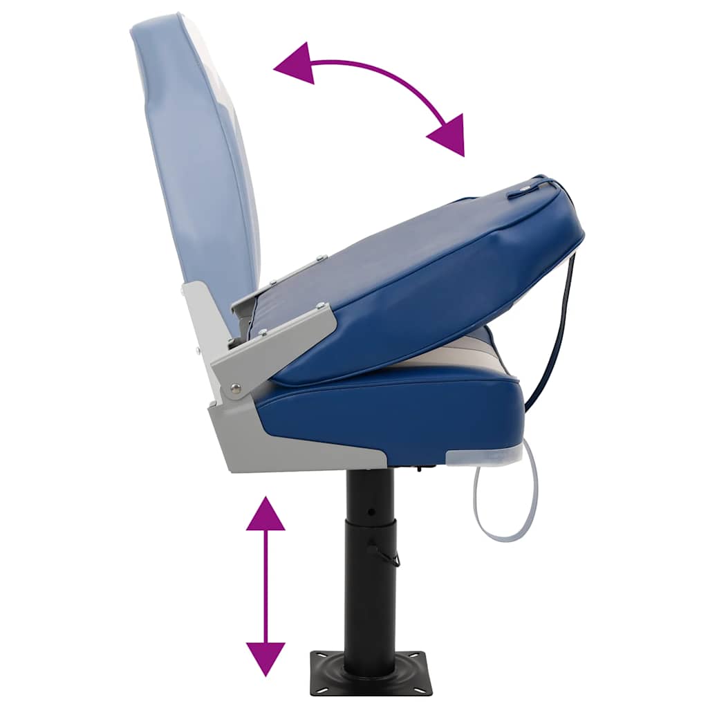 4 Piece Foldable Boat Seat Set High Backrest