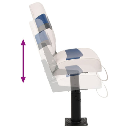 2 Piece Foldable Boat Seat Set High Backrest