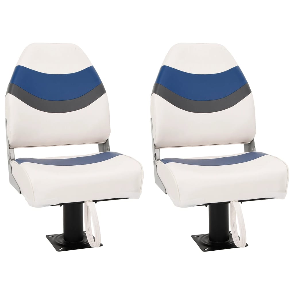 4 Piece Foldable Boat Seat Set High Backrest