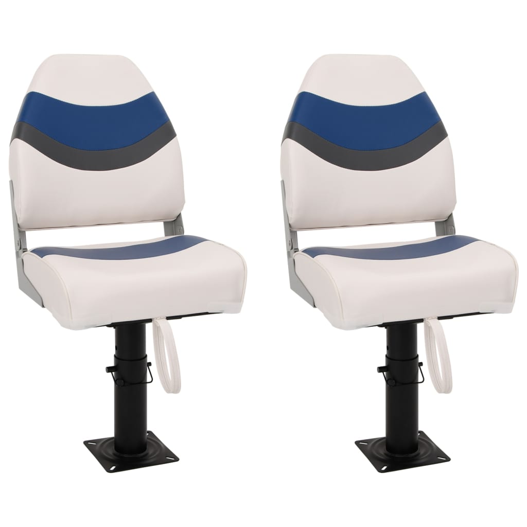 4 Piece Foldable Boat Seat Set High Backrest