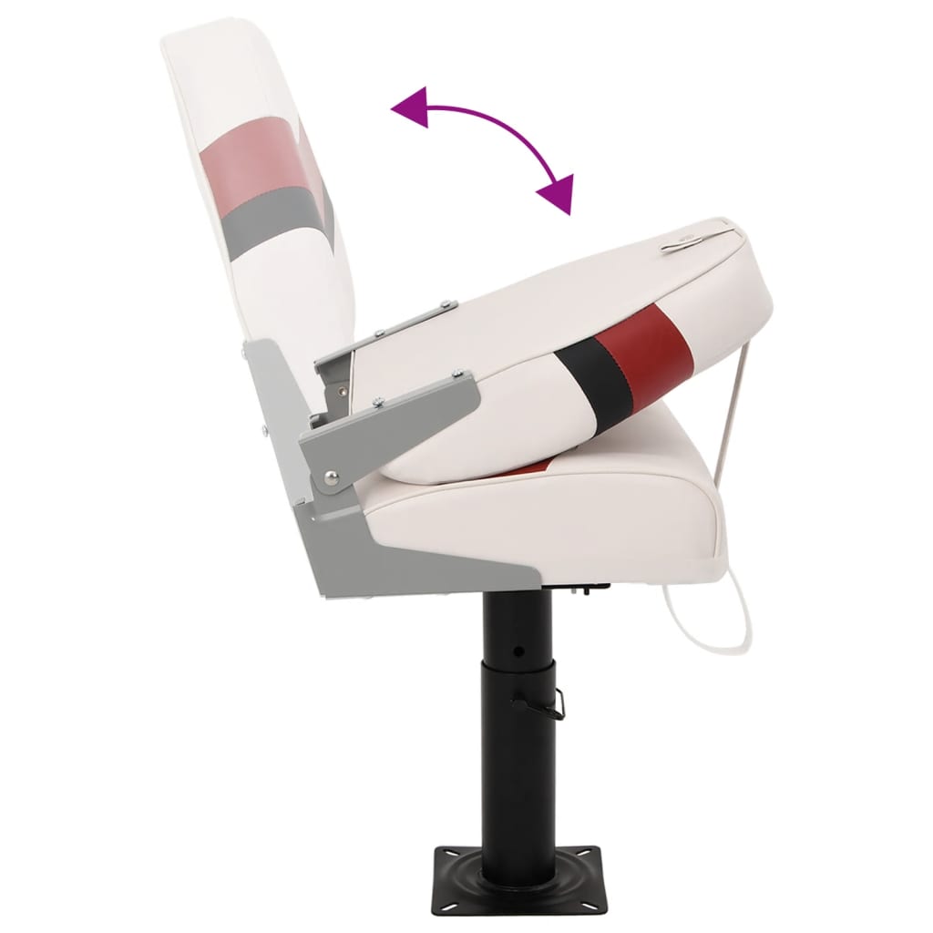 2 Piece Foldable Boat Seat Set High Backrest