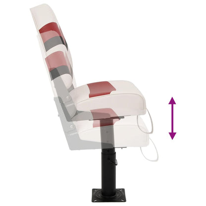 2 Piece Foldable Boat Seat Set High Backrest
