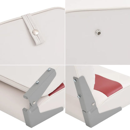 4 Piece Foldable Boat Seat Set High Backrest