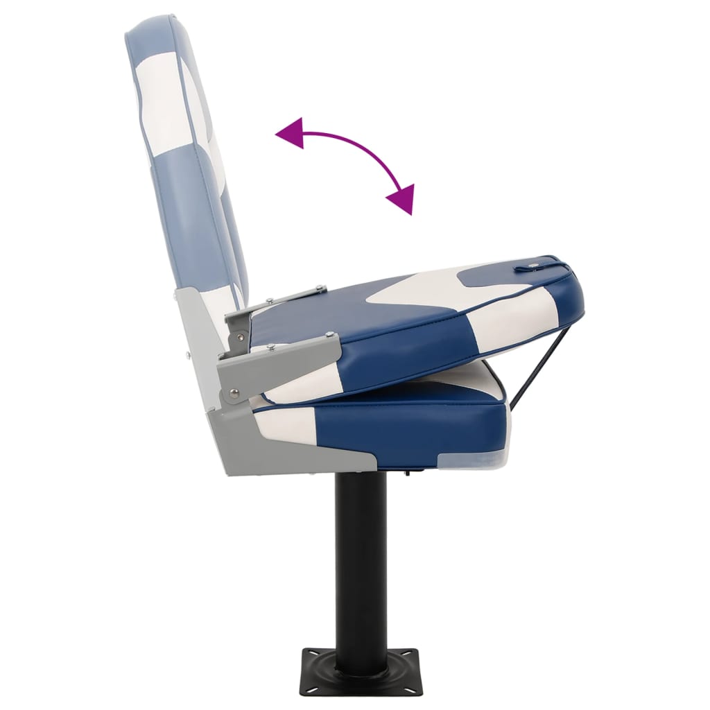 2 Piece Foldable Boat Seat Set High Backrest