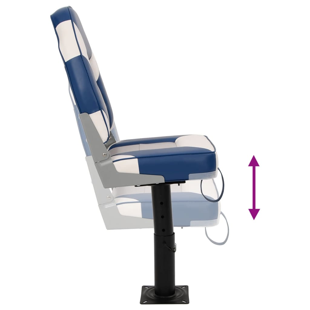 2 Piece Foldable Boat Seat Set High Backrest