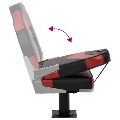 2 Piece Foldable Boat Seat Set High Backrest
