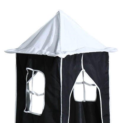 Bunk Bed without Mattress with Slide White and Black 80x200 cm