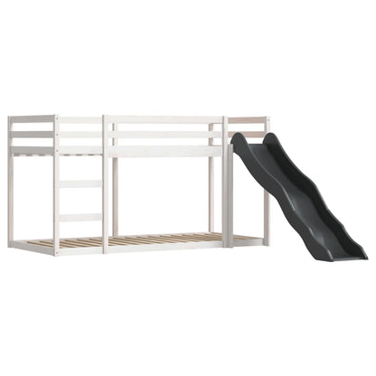 Bunk Bed without Mattress with Slide and Curtains Blue 90x200cm