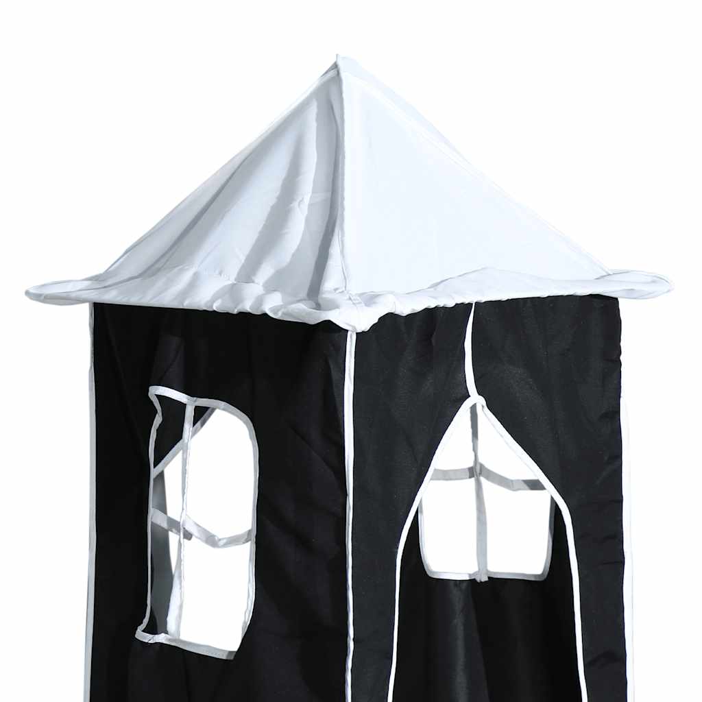 Bunk Bed without Mattress with Slide White and Black 80x200 cm