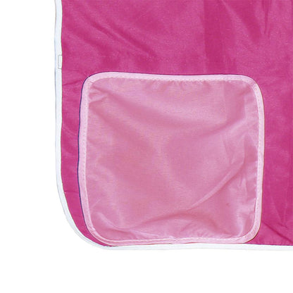 Bunk Bed without Mattress with Slide and Curtains Pink 80x200cm