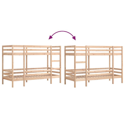 Bunk Bed without Mattress 80x200 cm Solid Wood Pine
