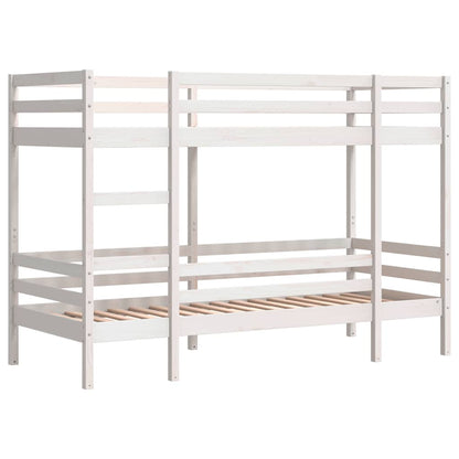 Bunk Bed without Mattress White 90x200 cm Solid Wood Pine