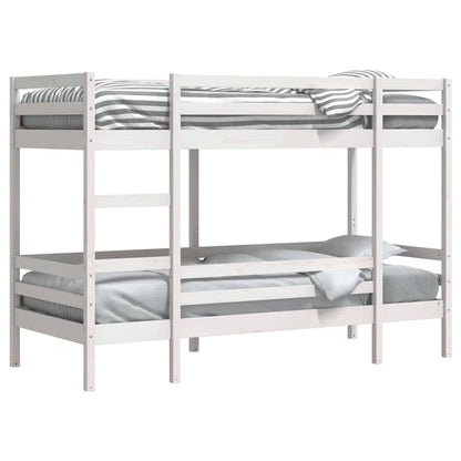 Bunk Bed without Mattress White 90x200 cm Solid Wood Pine