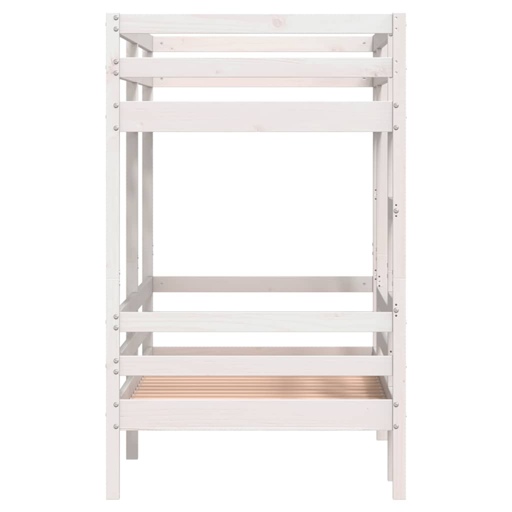 Bunk Bed without Mattress White 90x200 cm Solid Wood Pine