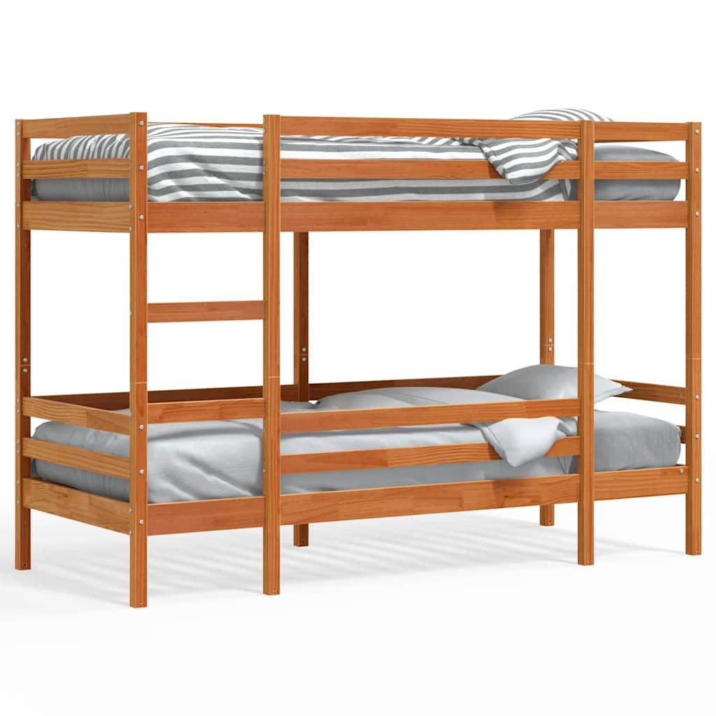 Bunk Bed | Wax brown | Solid pine wood, Plywood | Twin | Durable