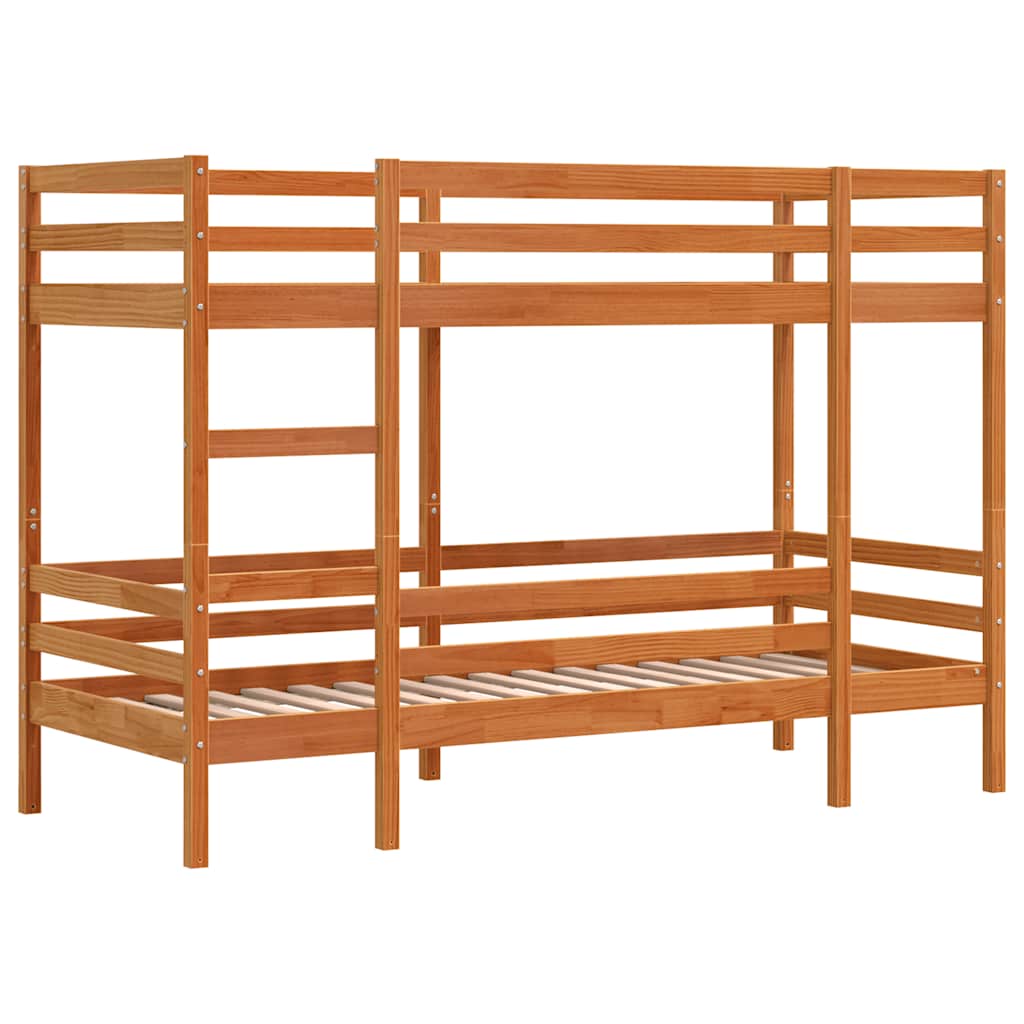 Bunk Bed | Wax brown | Solid pine wood, Plywood | Twin | Durable
