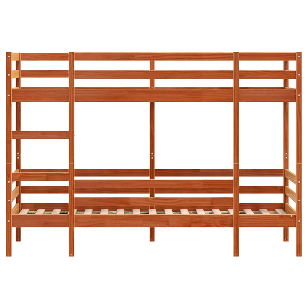 Bunk Bed | Wax brown | Solid pine wood, Plywood | Twin | Durable