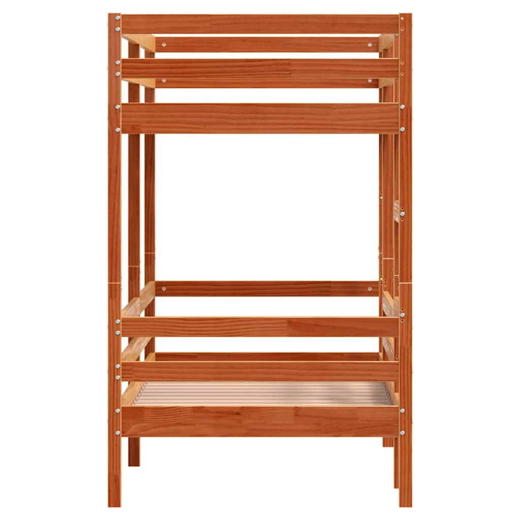 Bunk Bed | Wax brown | Solid pine wood, Plywood | Twin | Durable