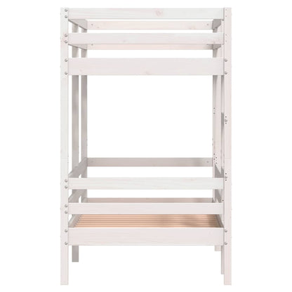 Bunk Bed without Mattress White 90x190 cm Single Solid Wood Pine