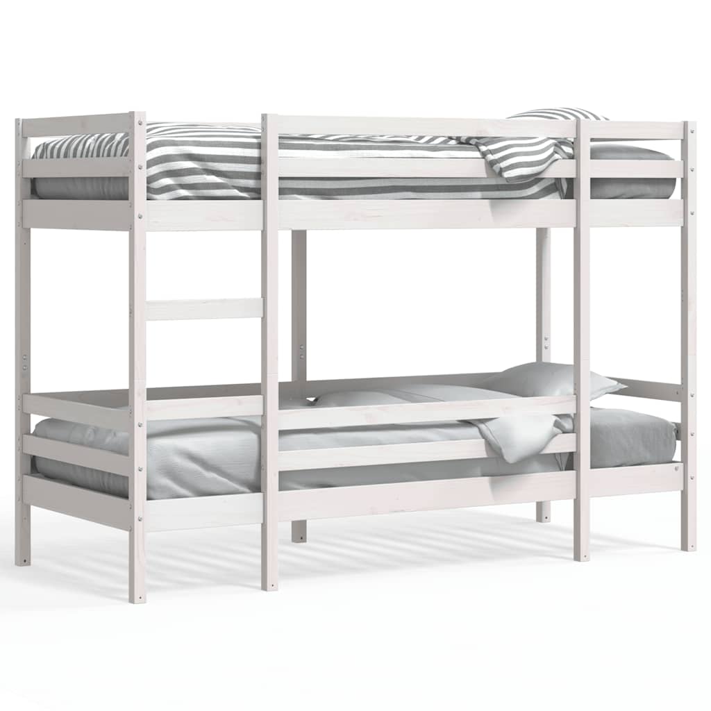 Bunk Bed | White | Solid Pine | Small Single | Strong | Bunk Bed