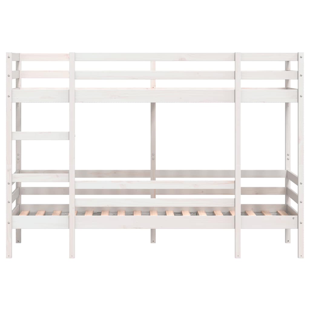 Bunk Bed | White | Solid Pine | Small Single | Strong | Bunk Bed