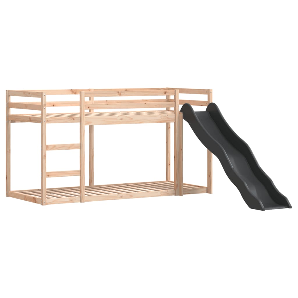 Bunk Bed with Slide&Ladder without Mattress 90x190 cm Single