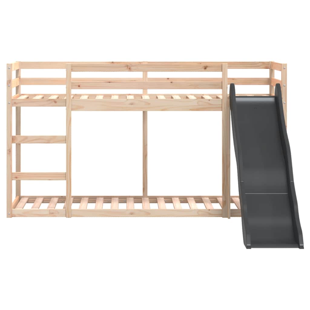 Bunk Bed with Slide&Ladder without Mattress 90x190 cm Single