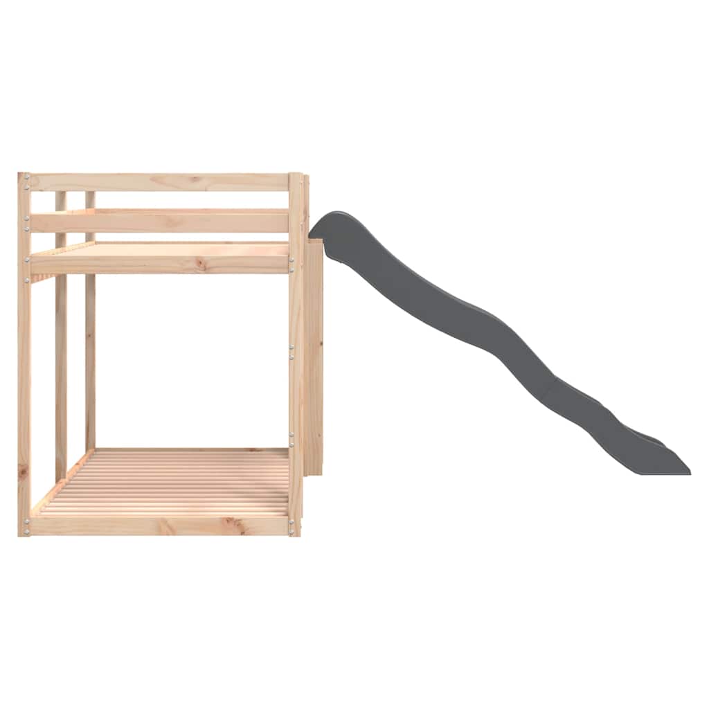 Bunk Bed with Slide&Ladder without Mattress 90x190 cm Single