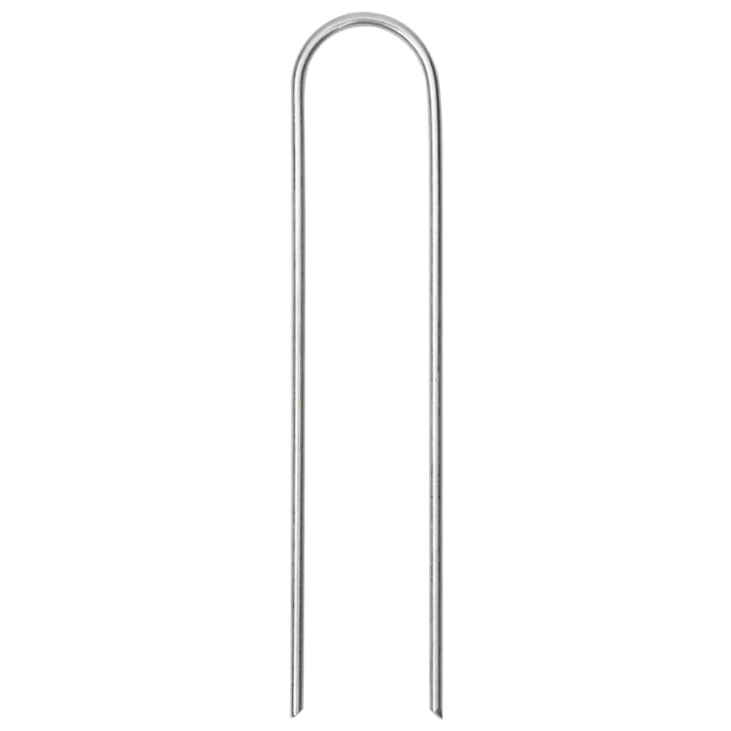 Ground Pegs U Shape 25 pcs 15x3.5 cm Galvanised steel