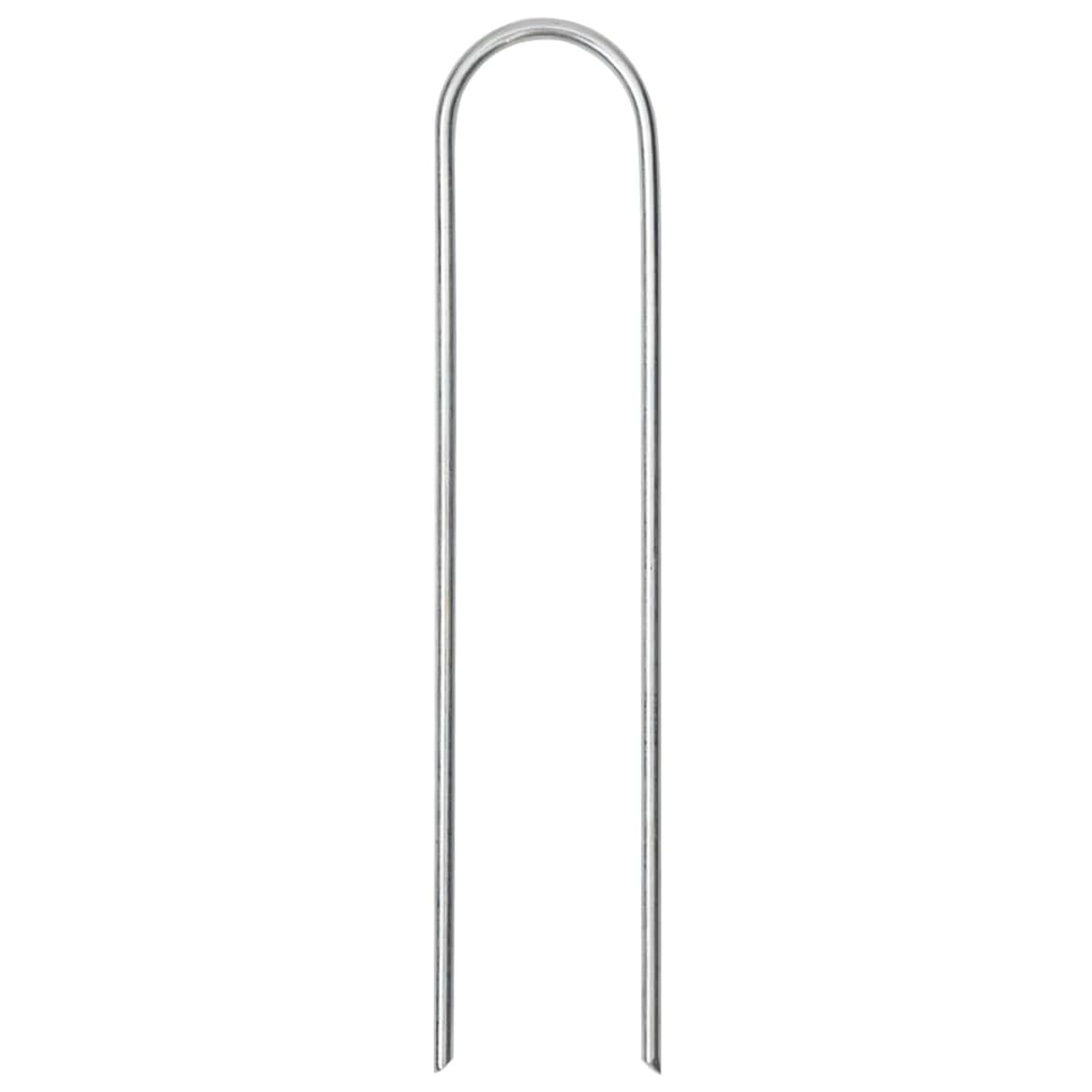 Ground Pegs U Shape 50 pcs 15x3.5 cm Galvanised steel