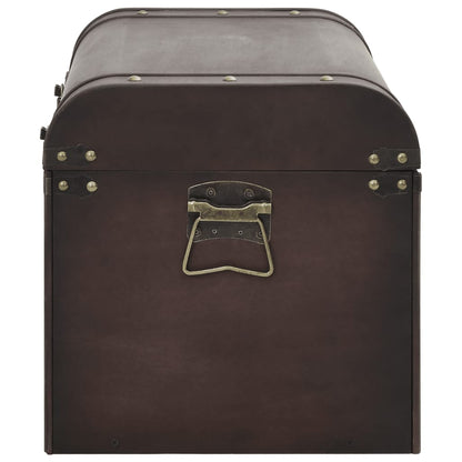 Treasure Chest with Latches Dark Brown 79,5x39,5x39,5 cm Plywood