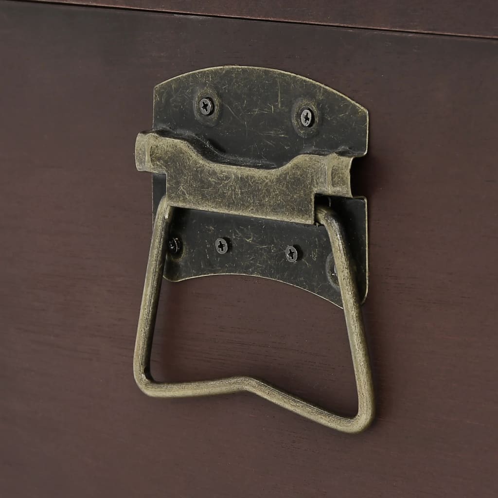Treasure Chest with Latches Dark Brown 79,5x39,5x39,5 cm Plywood