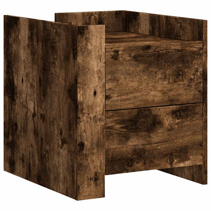 Bedside Cabinet Smoked Oak 45x50x50 cm Engineered Wood