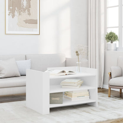 Coffee Table White 80x50x50 cm Engineered Wood
