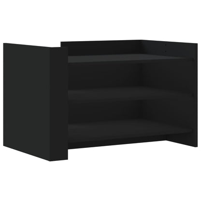 Coffee Table Black 80x50x50 cm Engineered Wood