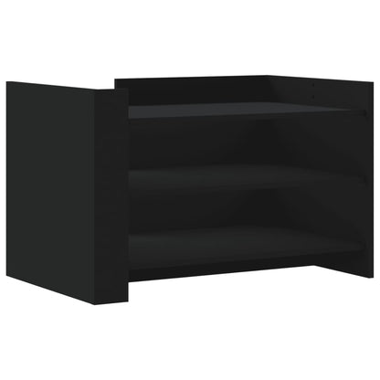 Coffee Table Black 80x50x50 cm Engineered Wood