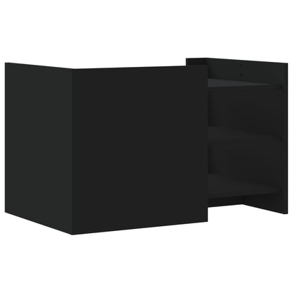 Coffee Table Black 80x50x50 cm Engineered Wood