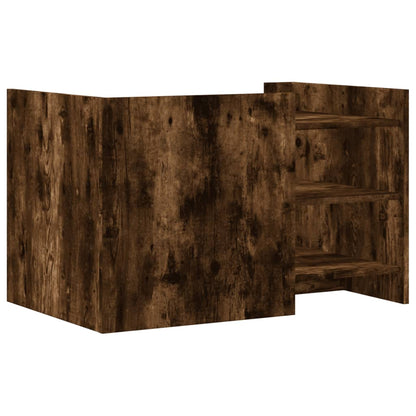 Coffee Table Smoked Oak 80x50x50 cm Engineered Wood