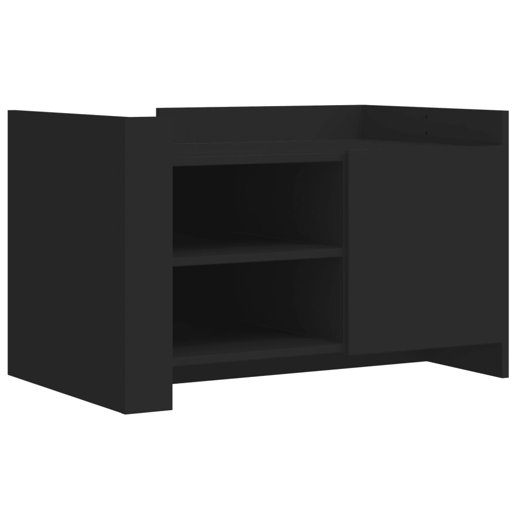 Coffee Table Black 80x50x50 cm Engineered Wood