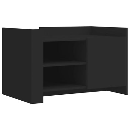 Coffee Table Black 80x50x50 cm Engineered Wood