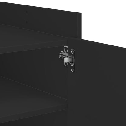 Coffee Table Black 80x50x50 cm Engineered Wood