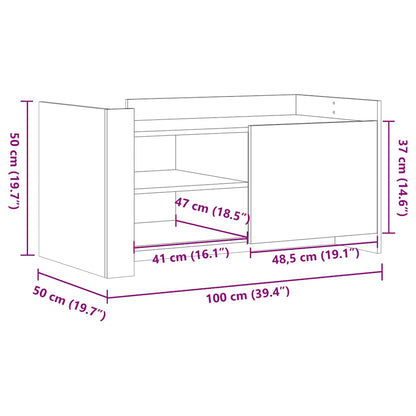 Coffee Table Sonoma Oak 100x50x50 cm Engineered Wood
