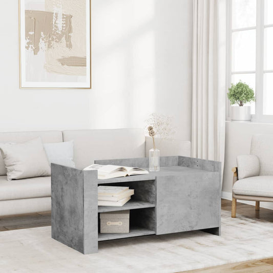 Coffee Table Concrete Grey 100x50x50 cm Engineered Wood
