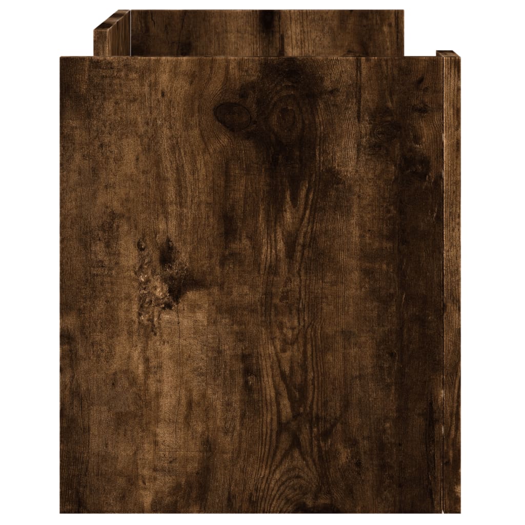 TV Cabinet Smoked Oak 80x35x40 cm Engineered Wood