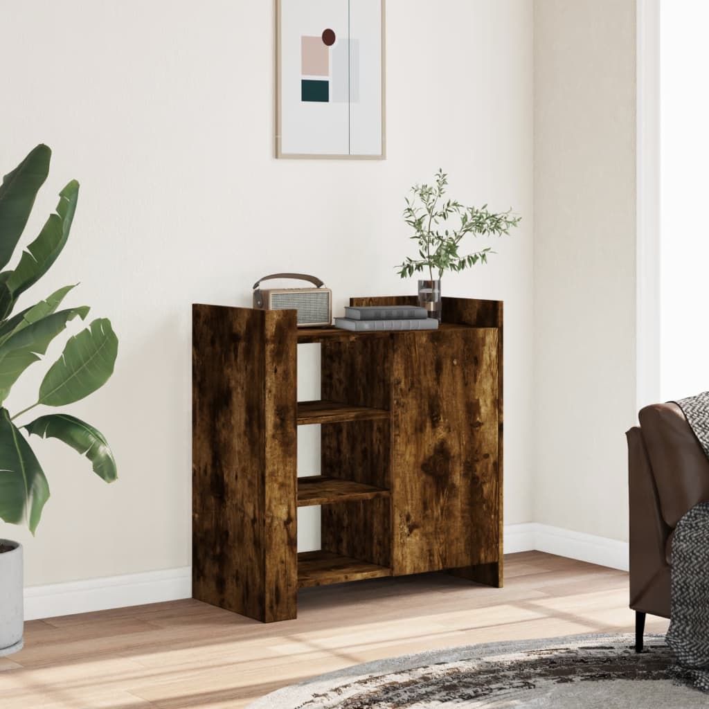 Sideboard Smoked Oak 73.5x35x75 cm Engineered Wood
