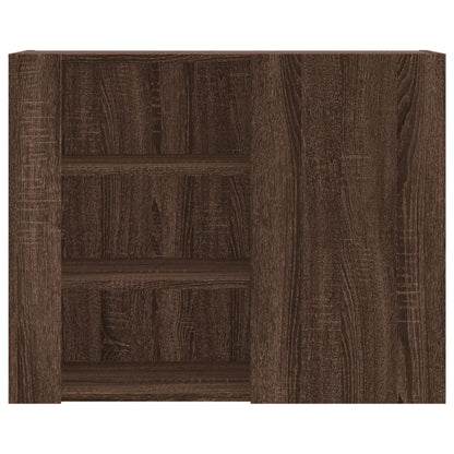 Wall Cabinet Brown Oak 75x35x60 cm Engineered Wood