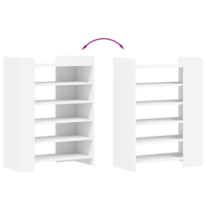 Shoe Cabinet White 74.5x37.5x100 cm Engineered Wood