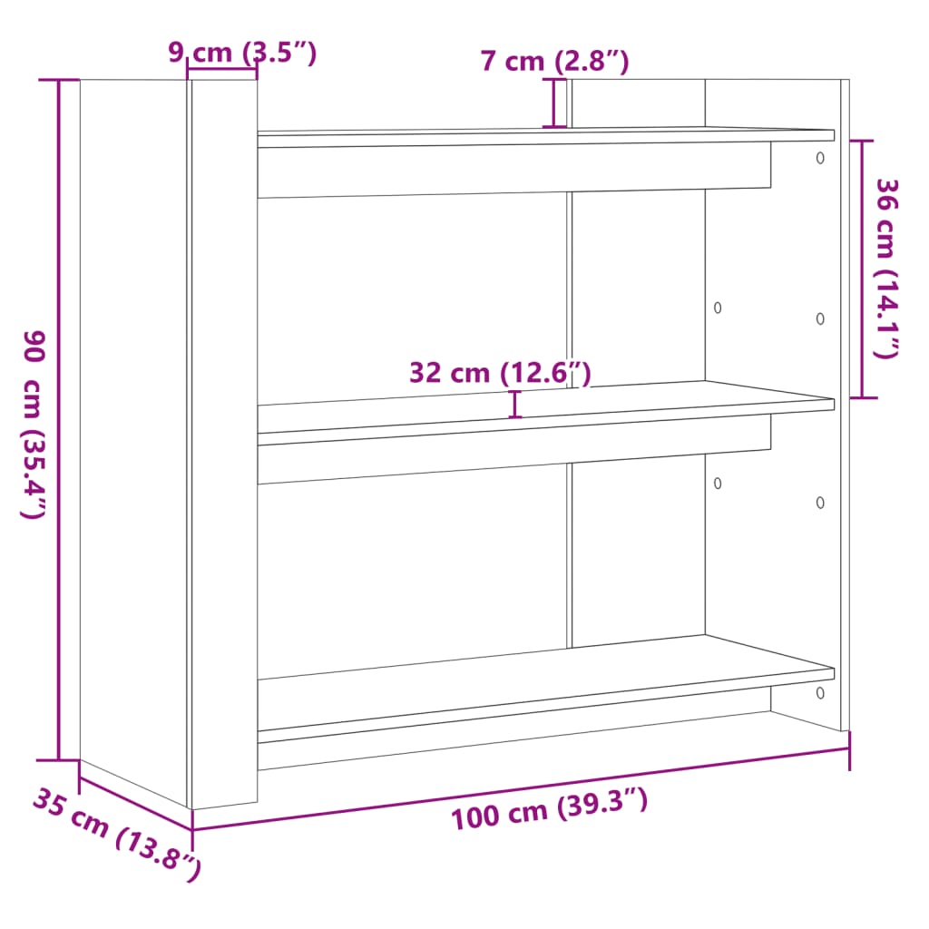 Console Table Concrete Grey 100x35x90 cm Engineered Wood